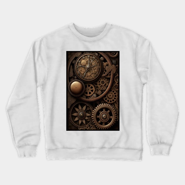 Steampunk Engine Crewneck Sweatshirt by Abili-Tees